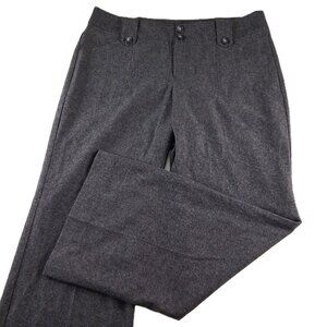 GAP High Rise Wide Leg Trouser Pants Women's Size 18 Gray Wool Blend Lined
